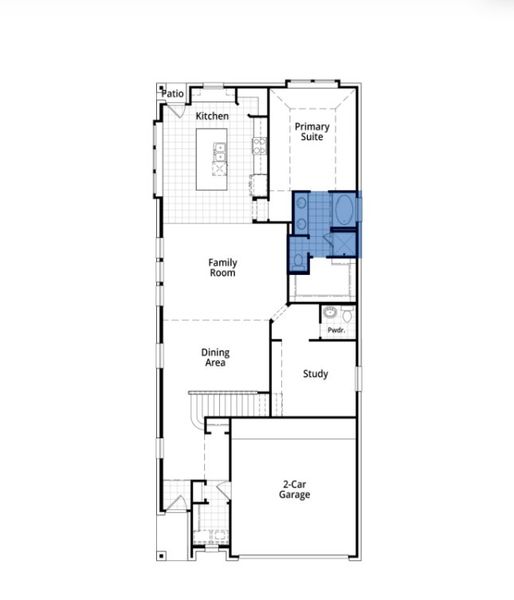 2D floor plan layout for the Ellington Plan by Highland Homes in Prominence, San Antonio, TX (Image 5). 2D floor plan layout for the Ellington Plan by Highland Homes in Prominence, San Antonio, TX (Image 5).