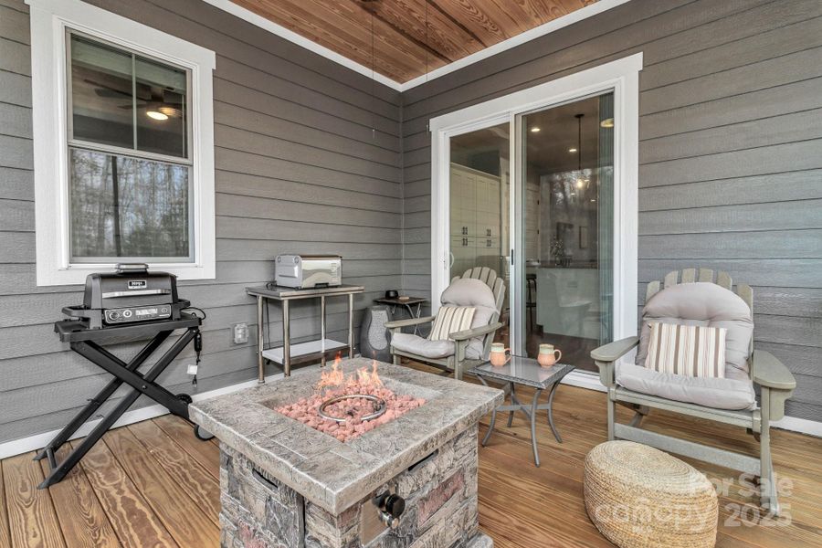 Exterior details and patio area of a home in , Hendersonville (Image 30).