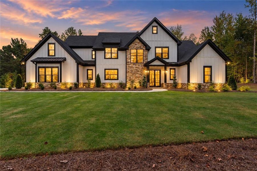 Front exterior of a new home in , Ball Ground, GA, highlighting curb appeal (Image 25).