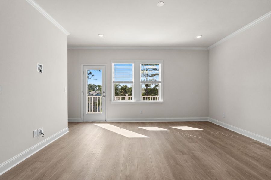 Spacious, unfurnished interior of a new home in Lakeside Townes at Riverlights, Wilmington (Image 18). Spacious, unfurnished interior of a new home in Lakeside Townes at Riverlights, Wilmington (Image 18).
