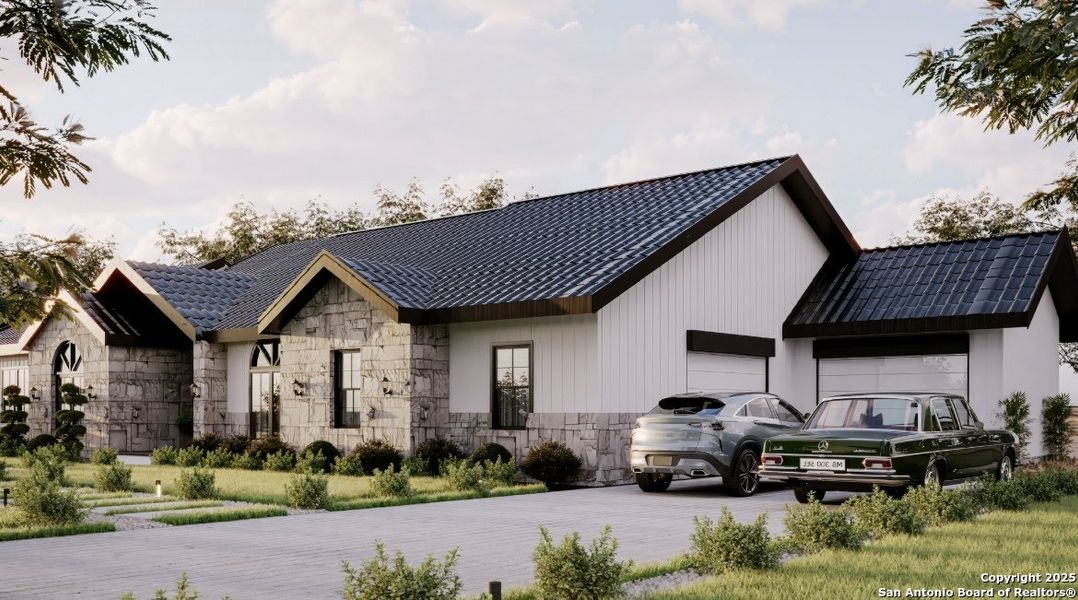Front exterior of a new home in , Canyon Lake, TX, highlighting curb appeal (Image 6).
