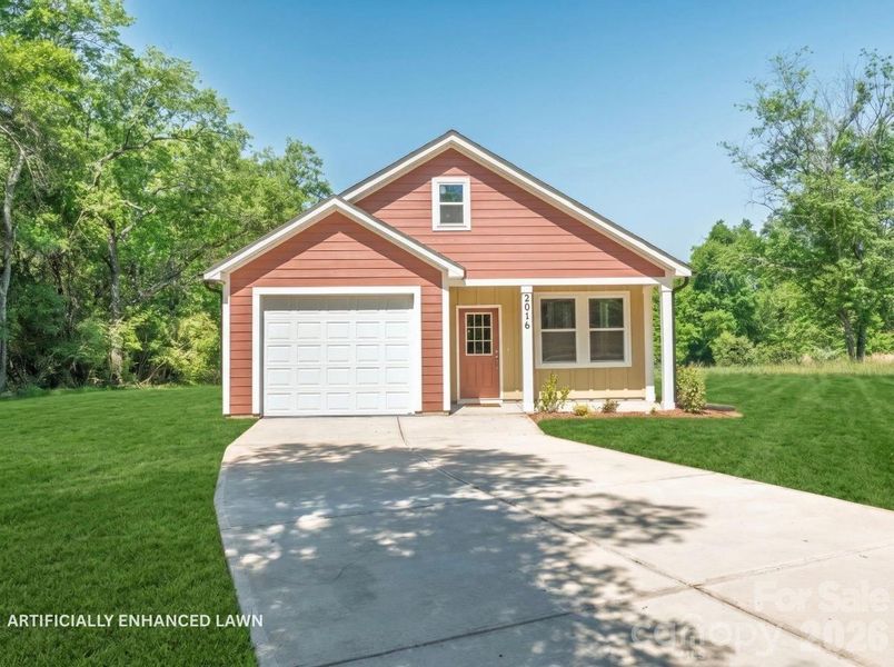 Front exterior of a new home in , Shelby, NC, highlighting curb appeal (Image 24).