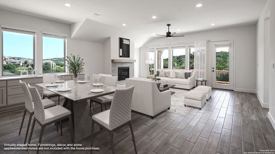 Furnished interior view inside a new home in Johnson Ranch 55', Bulverde (Image 6). Furnished interior view inside a new home in Johnson Ranch 55', Bulverde (Image 6).