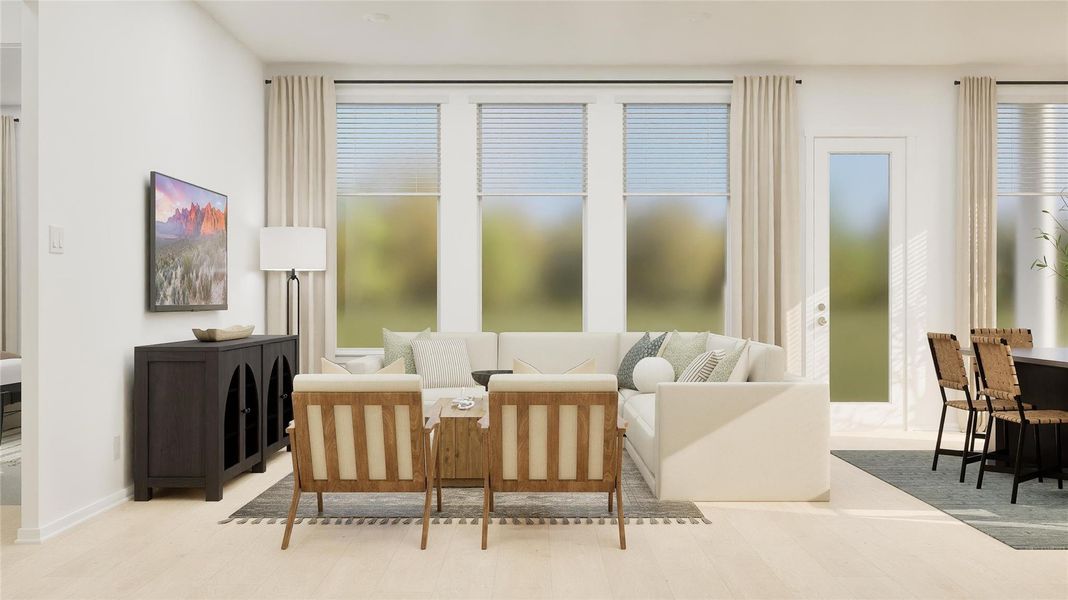 Furnished interior view inside a new home in Samara, League City (Image 25).