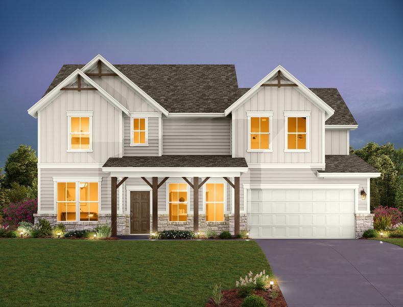 Representative exterior photo of a completed home built from the William by Ashton Woods in Headwaters, Dripping Springs, TX (Image 25).