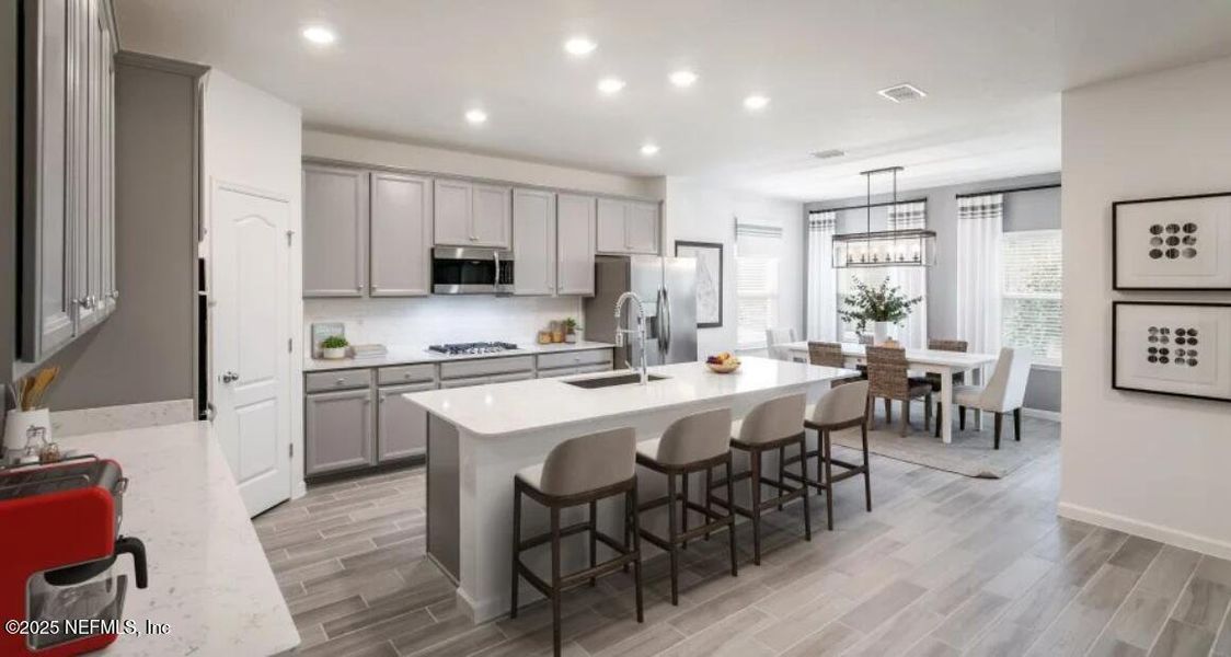 Furnished interior view inside a new home in Silver Meadows at SilverLeaf: Silver Meadows 60s, St. Augustine (Image 5).