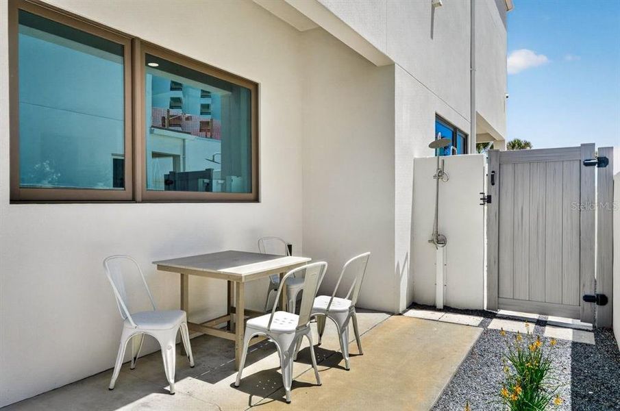 Exterior details and patio area of a home in , New Smyrna Beach (Image 36).