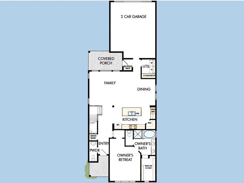 2D floor plan layout for the The Mathew by David Weekley Homes in Goodland – Garden Series, Grand Prairie, TX (Image 5). 2D floor plan layout for the The Mathew by David Weekley Homes in Goodland – Garden Series, Grand Prairie, TX (Image 5).