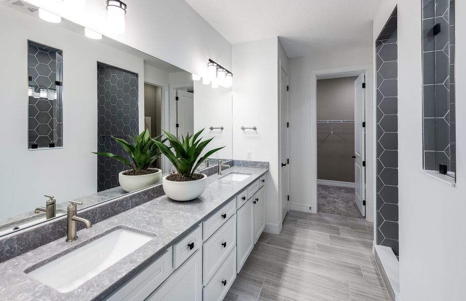 Owner's Bathroom with Dual Vanities