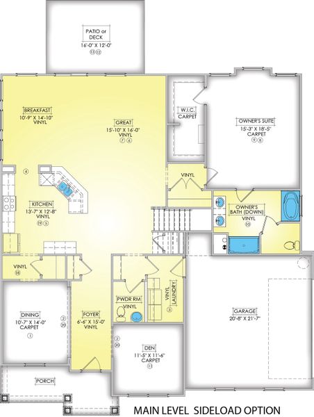 Main Level Side Load Option