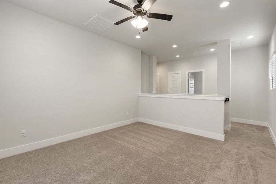 Representative unfurnished interior of a home built from the Greenbriar by Pacesetter Homes in Orchard Ridge, Liberty Hill (Image 31). Representative unfurnished interior of a home built from the Greenbriar by Pacesetter Homes in Orchard Ridge, Liberty Hill (Image 31).