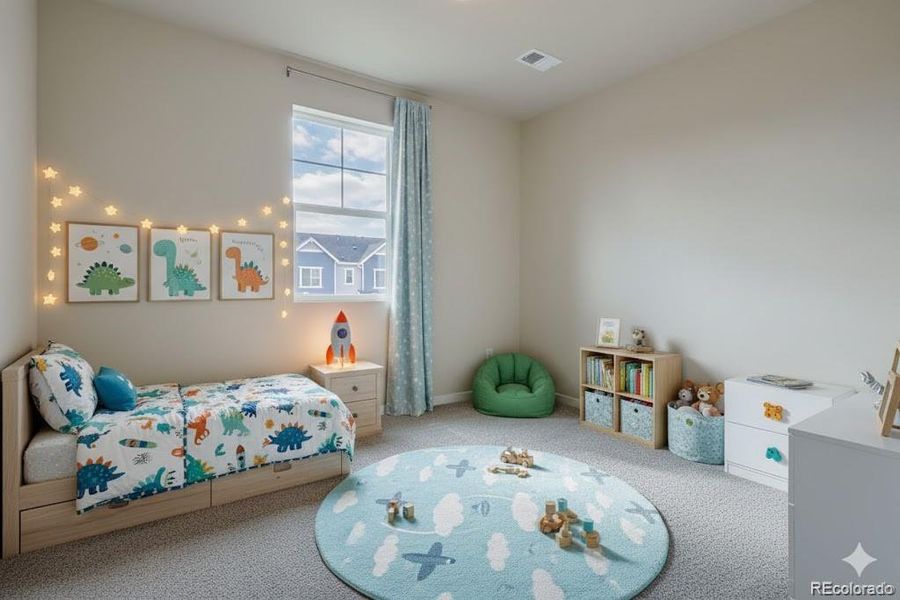 2nd Floor Bedroom 4 - Virtually staged photo