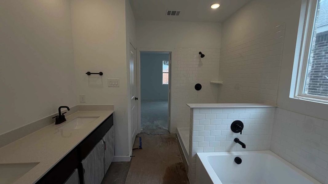 Primary Bathroom Construction Progress featuring the Oxford Collection