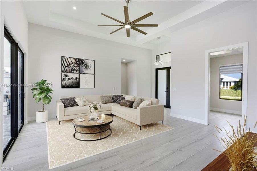 Furnished interior view inside a new home in , Cape Coral (Image 16). Furnished interior view inside a new home in , Cape Coral (Image 16).