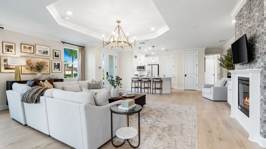 Furnished interior view inside a new home in Esplanade by the Islands, Naples (Image 8). Furnished interior view inside a new home in Esplanade by the Islands, Naples (Image 8).