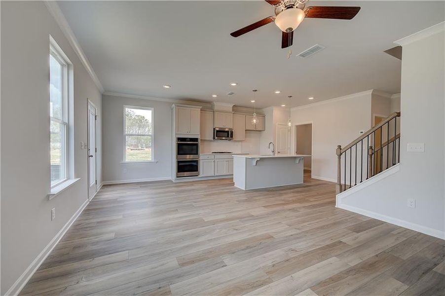 Spacious, unfurnished interior of a new home in Langley Overlook, Loganville (Image 23). Spacious, unfurnished interior of a new home in Langley Overlook, Loganville (Image 23).