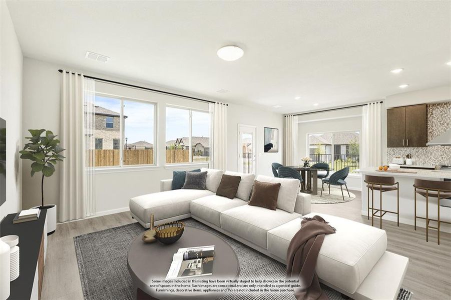 Furnished interior view inside a new home in Godley Ranch Elements, Godley (Image 8). Furnished interior view inside a new home in Godley Ranch Elements, Godley (Image 8).