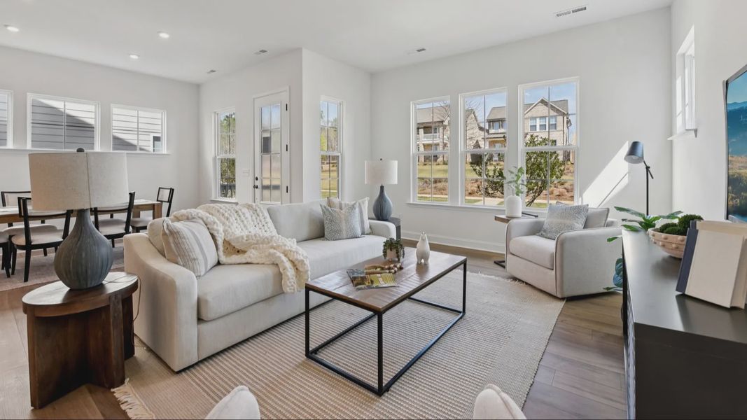The Brentwood by DRB homes in River District Charlotte NC - Living