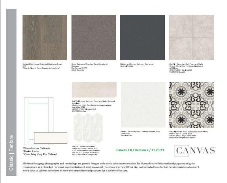 Design Selections.  Home is under construction and selections are subject to change.