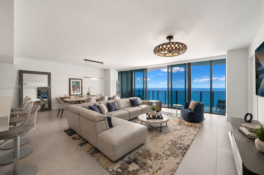 Furnished interior view inside a new home in , Pompano Beach (Image 5).