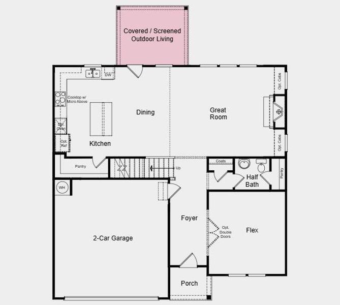 2D floor plan layout of this home in Bailey Fence, Dacula, GA (Image 3). 2D floor plan layout of this home in Bailey Fence, Dacula, GA (Image 3).