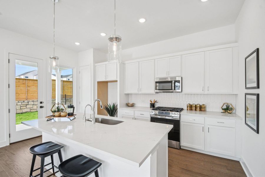 Furnished interior view inside a new home in Novel, Austin (Image 7).