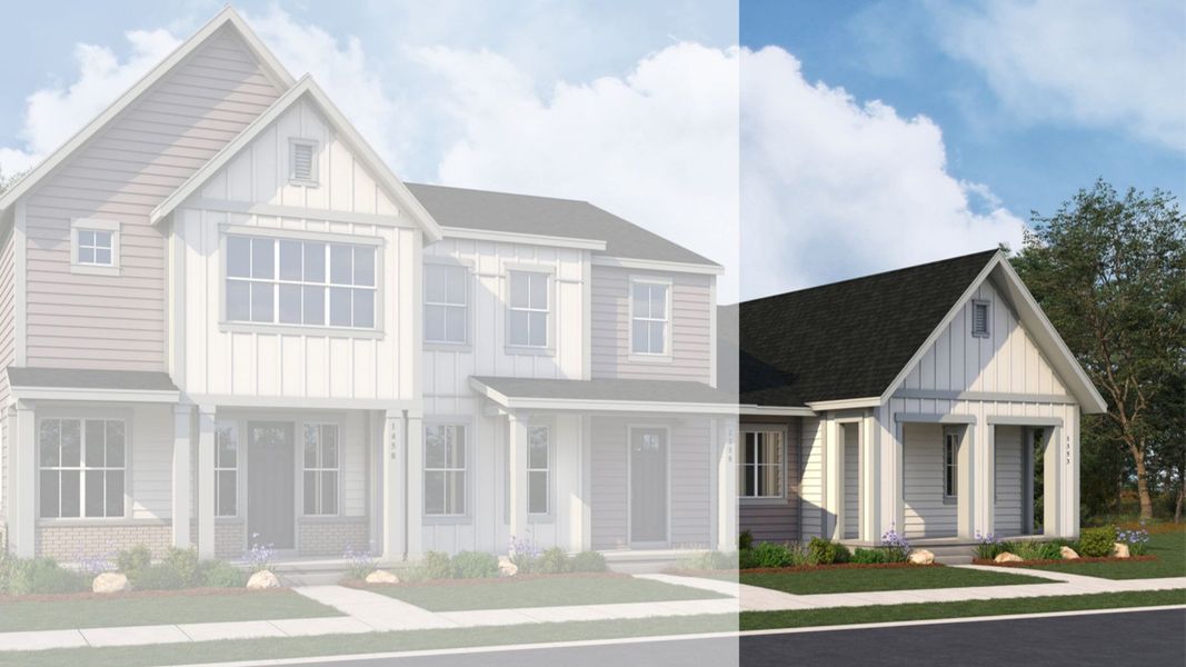 Representative exterior photo of a completed home built from the Boulder 3 by Brightland Homes in Westerly - Townhomes, Erie, CO (Image 5).