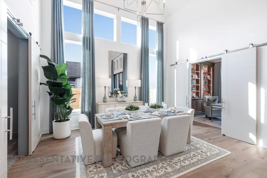 Furnished interior view inside a new home in Elyson: 65ft. lots, Katy (Image 21).