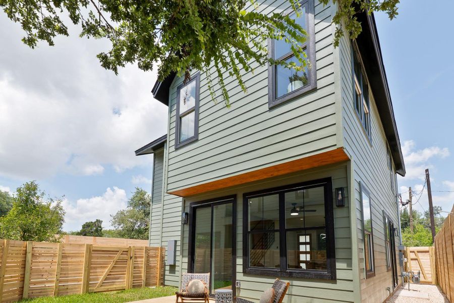 Exterior details and patio area of a home in , Austin (Image 30).