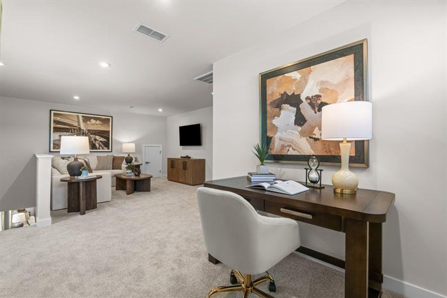 Representative furnished interior of a home built from the Silverleaf by Ryan Homes in East Lake, Leland (Image 33). Representative furnished interior of a home built from the Silverleaf by Ryan Homes in East Lake, Leland (Image 33).