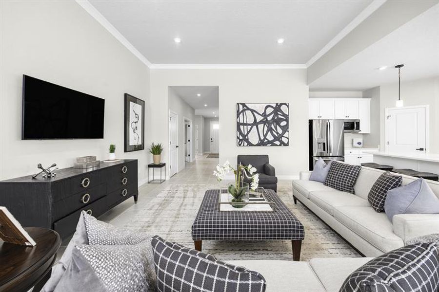 Representative furnished interior of a home built from the Patterson by Ryan Homes in Cedar Landings, Leesburg (Image 9).