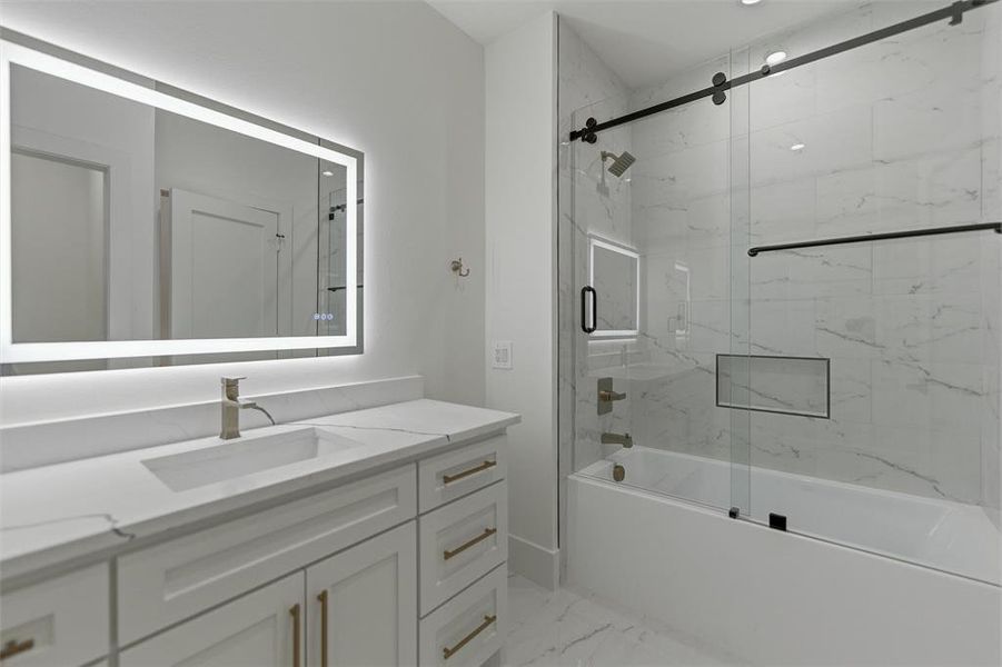 Furnished interior view inside a new home in , Dallas (Image 15).