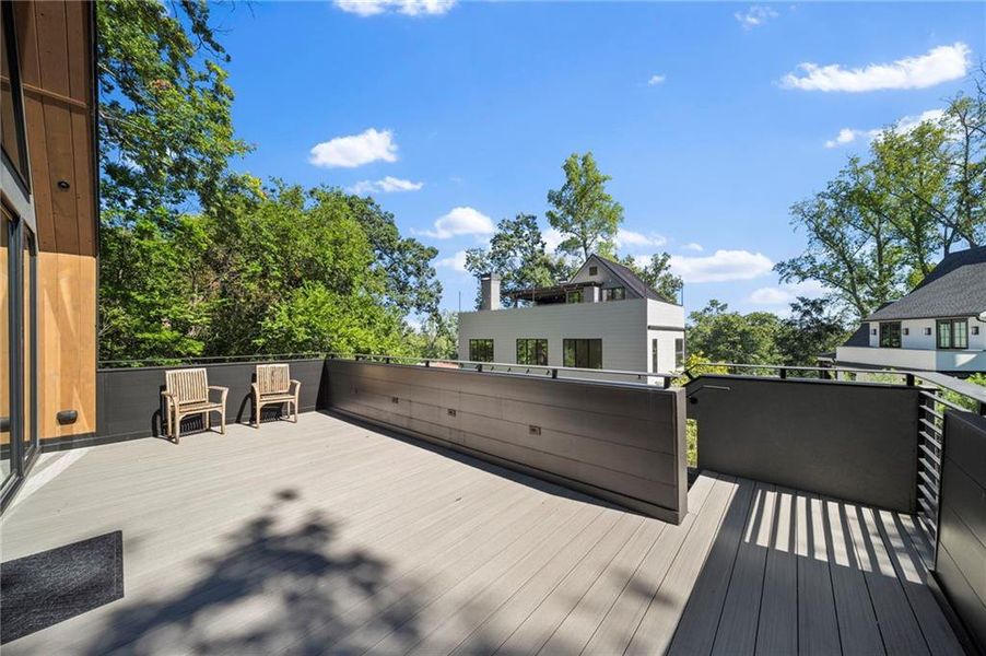 Exterior details and patio area of a home in , Atlanta (Image 36).