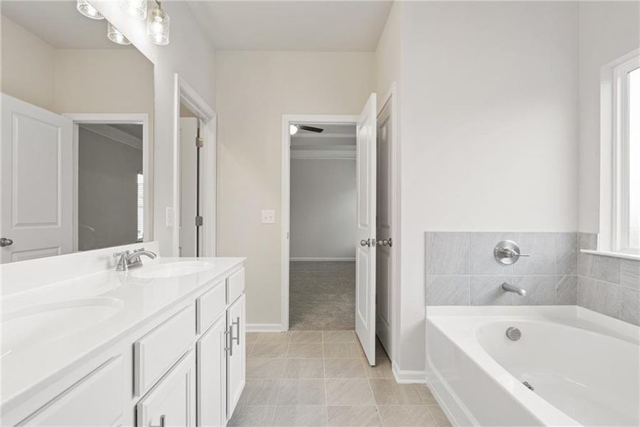 Furnished interior view inside a new home in , Flowery Branch (Image 11).