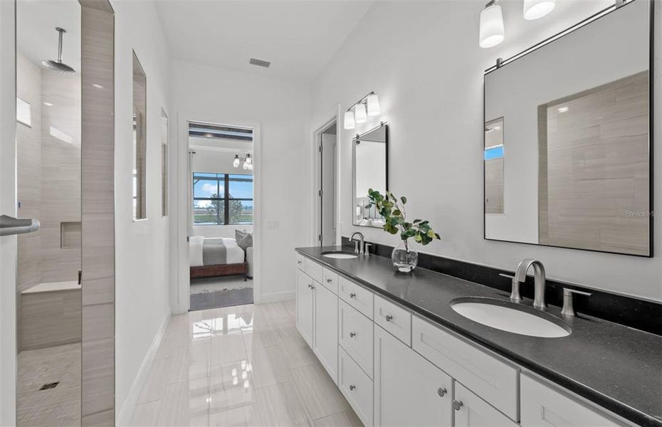 Furnished interior view inside a new home in Del Webb Catalina, Lakewood Ranch (Image 7). Furnished interior view inside a new home in Del Webb Catalina, Lakewood Ranch (Image 7).