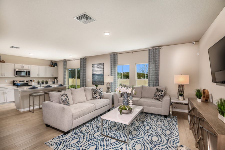 Representative furnished interior of a home built from the Indigo by Casa Fresca Homes in Villa Mar, Winter Haven (Image 8). Representative furnished interior of a home built from the Indigo by Casa Fresca Homes in Villa Mar, Winter Haven (Image 8).