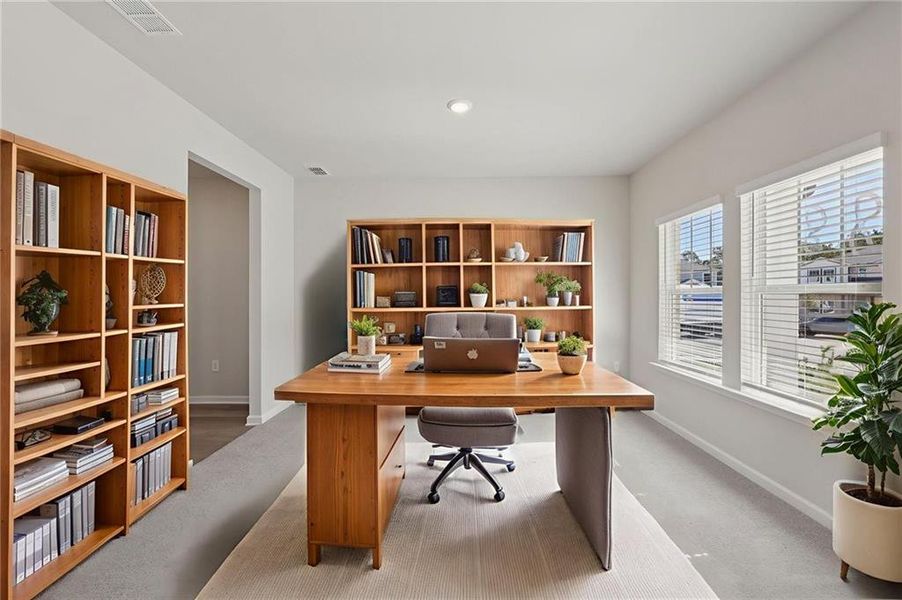 Furnished interior view inside a new home in Parkside at Grayson, Grayson (Image 11).