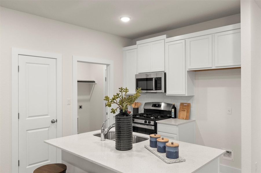 Furnished interior view inside a new home in Saddle Creek Twinhomes, Georgetown (Image 31).