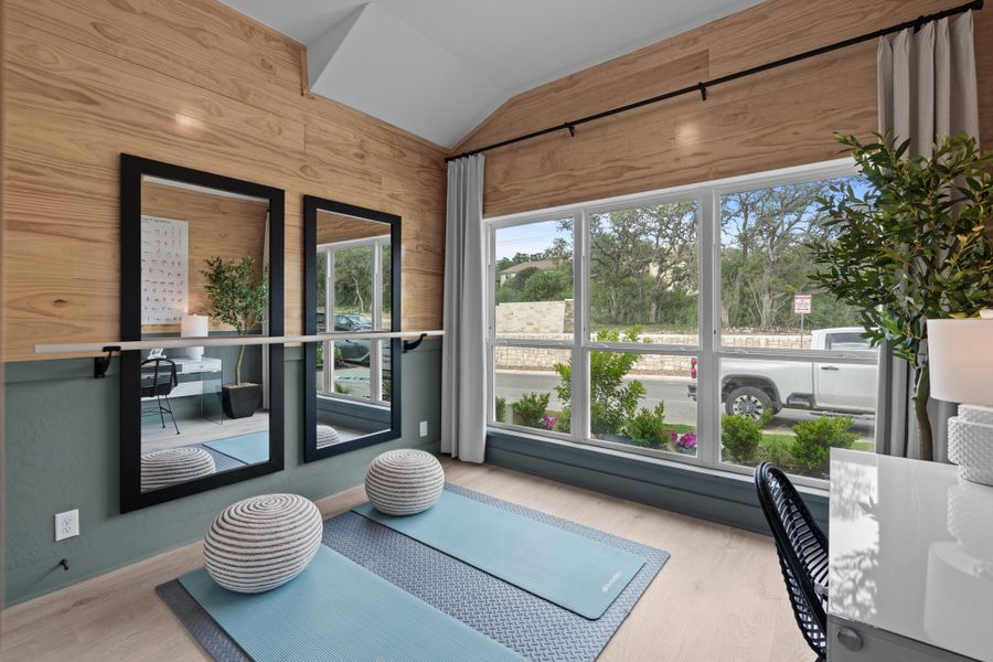 Furnished interior view inside a new home in Centero at Stone Oak, San Antonio (Image 9).