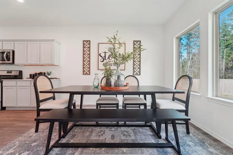 Furnished interior view inside a new home in Mill Creek, Magnolia (Image 5). Furnished interior view inside a new home in Mill Creek, Magnolia (Image 5).