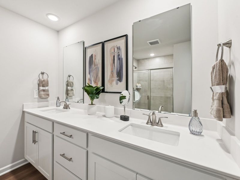Furnished interior view inside a new home in River Glen, Angier (Image 14).