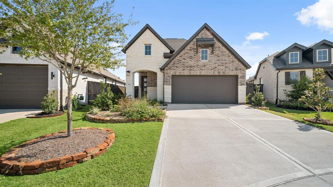 Welcome home to 2506 Seedling! This recently built 1 story home sits on a spacious lot with NO BACK NEIGHBORS! It boasts great curb appeal with a warm brick and stone exterior, lush landscaping and a well-manicured front lawn.