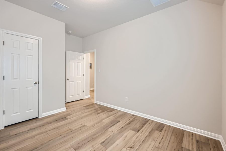 The entrance to the 2nd bedroom is private and set apart from the home.