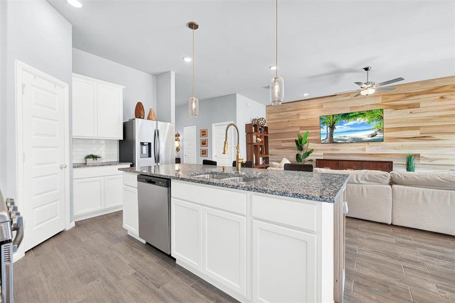 Furnished interior view inside a new home in Woodstone, Providence Village (Image 9). Furnished interior view inside a new home in Woodstone, Providence Village (Image 9).