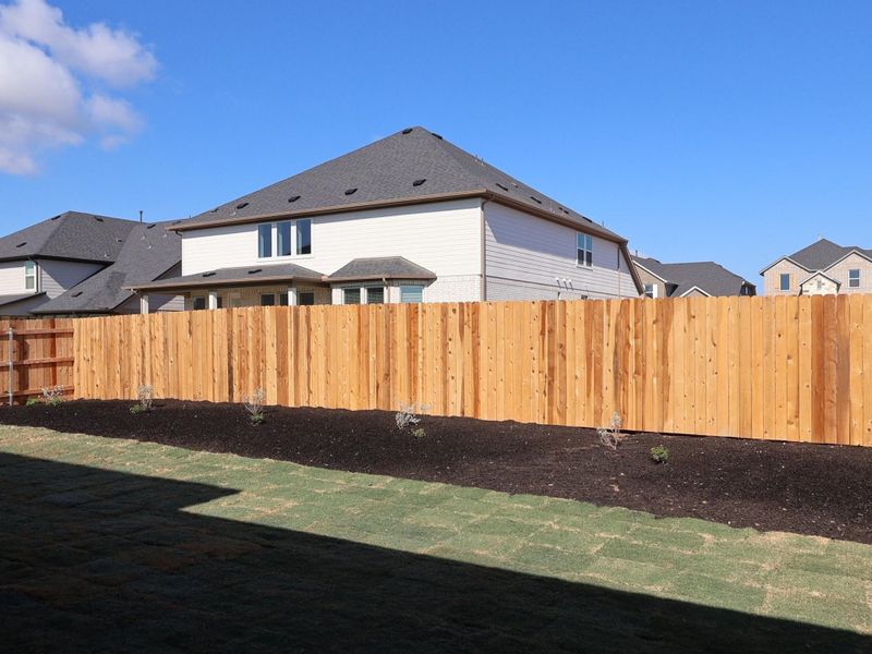 Exterior details and patio area of a home in Edgewood, Leander (Image 16). Exterior details and patio area of a home in Edgewood, Leander (Image 16).