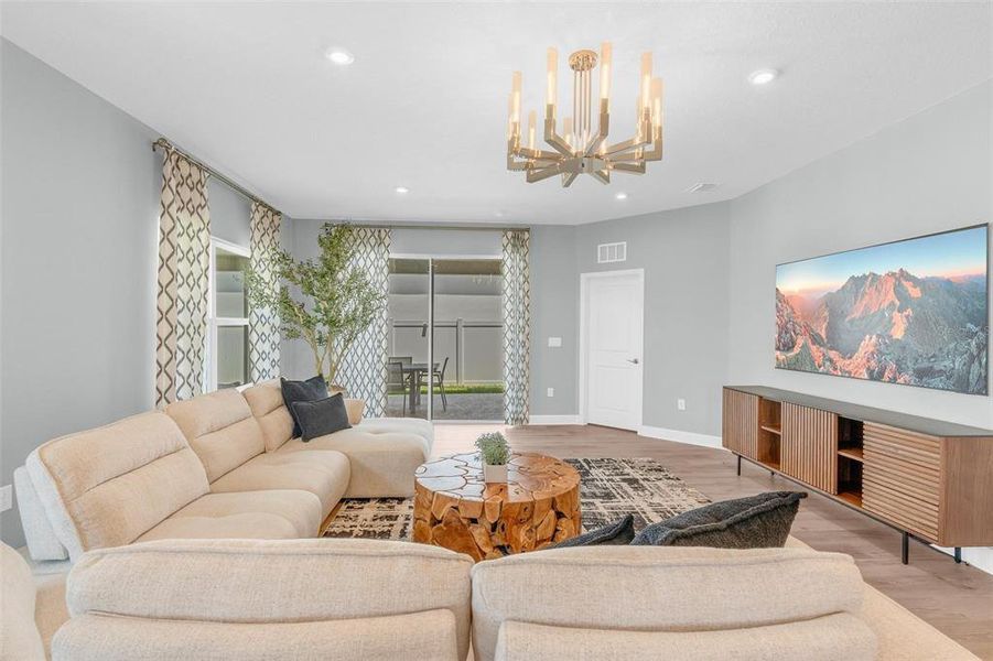 Furnished interior view inside a new home in Bella Terra, Clermont (Image 43).