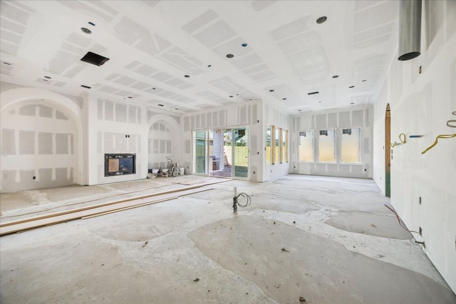 High-end finishes and open sightlines define the kitchen, which features a 48-inch refrigerator and ample storage. High-end finishes and open sightlines define the kitchen, which features a 48-inch refrigerator and ample storage.