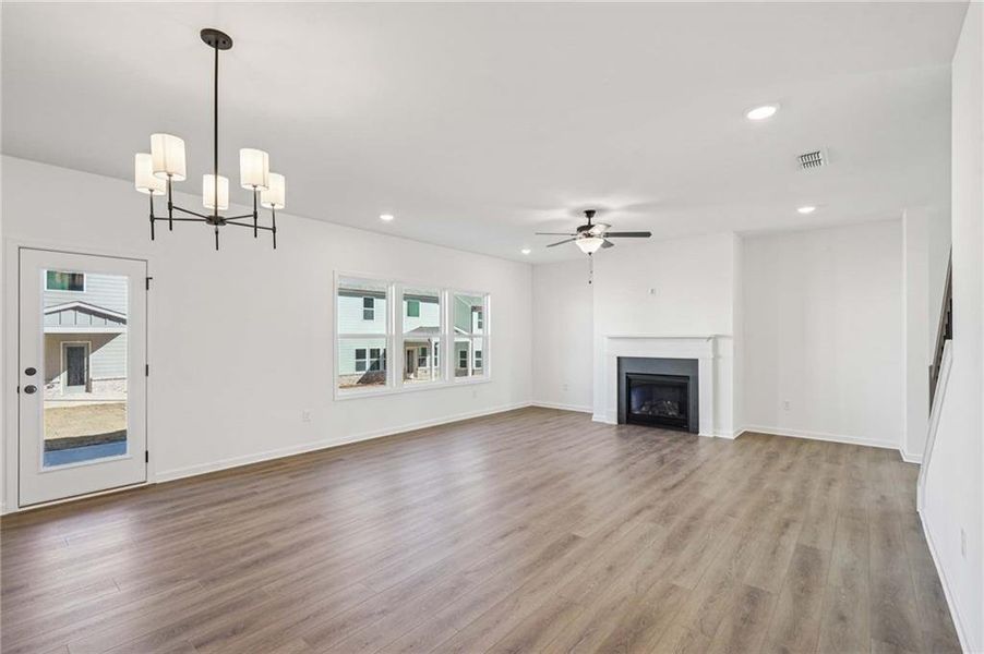 Spacious, unfurnished interior of a new home in Eastlyn Crossing - Single Family, Flowery Branch (Image 19). Spacious, unfurnished interior of a new home in Eastlyn Crossing - Single Family, Flowery Branch (Image 19).