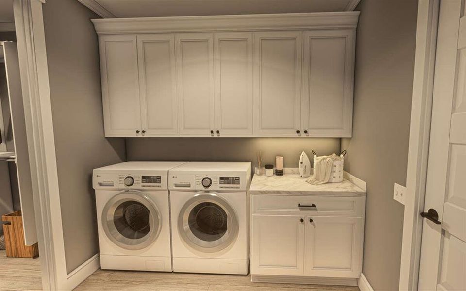 Furnished interior view inside a new home in Oak Water Ranch, Granbury (Image 15).