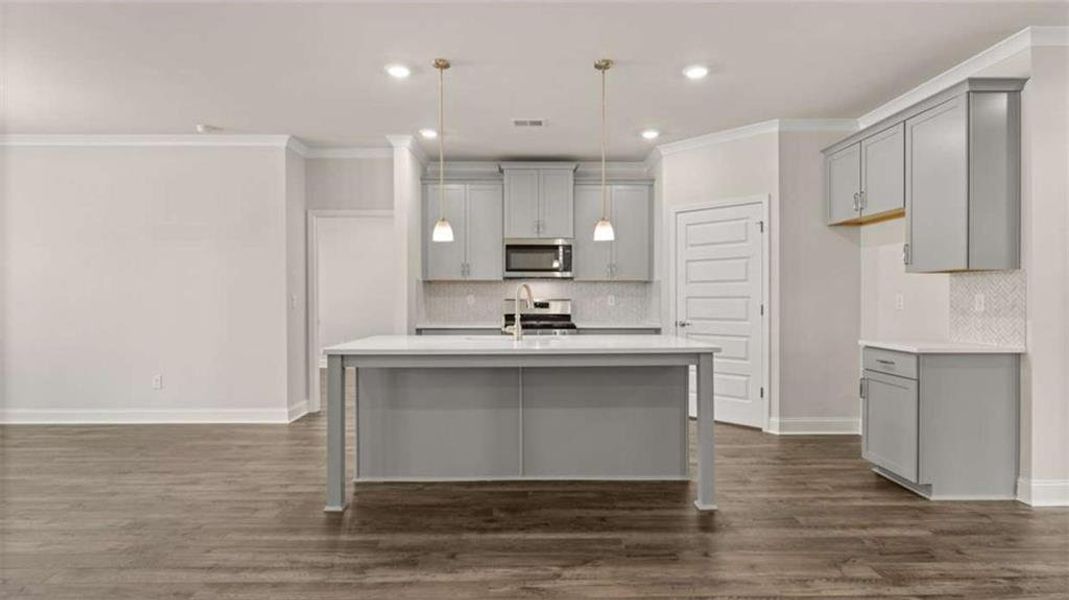 Furnished interior view inside a new home in Oak Ridge Meadows - Active Adult, Locust Grove (Image 10). Furnished interior view inside a new home in Oak Ridge Meadows - Active Adult, Locust Grove (Image 10).